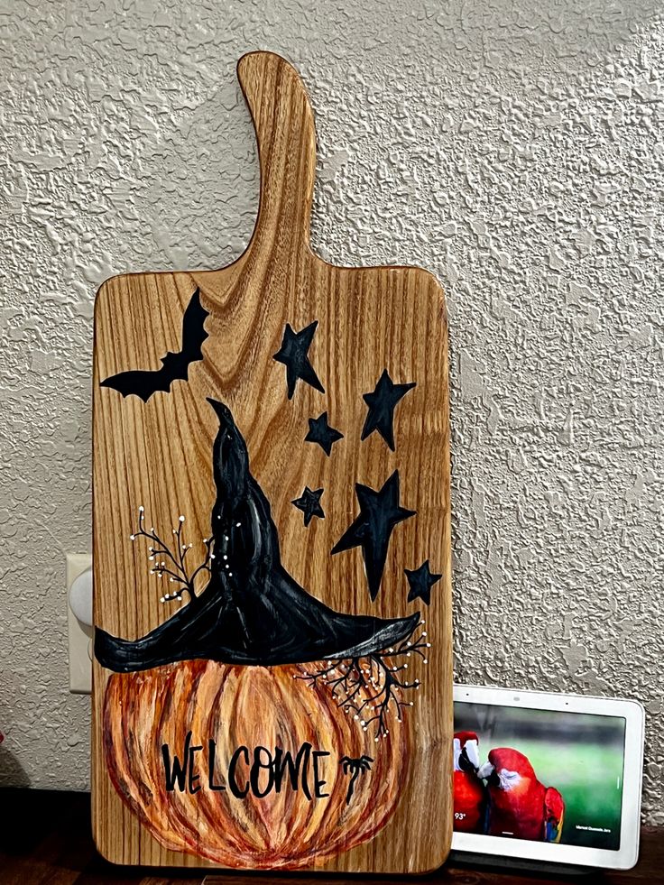 Cutting board hand painted on both sides
